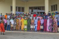 Some Community Stakeholders of the Flood Early Warning Stakeholders Workshop in a group photograph with the IUFMP Project Coordinator, Engr. Olasunkanmi Sokeye